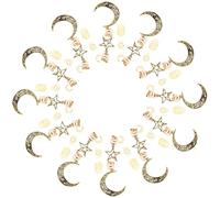 Gogogmee 90 Pièces Anneaux Métalliques pour Tresses Dreadlocks Pinces Lune et Étoile Dorées Accessoires Bijoux Cheveux Légers et Confortables pour Coiffure Mariage Fêtes et Usage