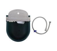 Gogogmee Abreuvoir Automatique pour Bétail Extérieur Bol Plastique Résistant Aux Chocs avec Valve à Flotteur Distributeur Eau Constant pour Vaches Chevaux Chèvres et Moutons avec Tuyau Inox