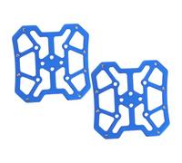 Gogogmee Adaptateur Pédale Alliage Auto Bloquant Bleu Conversion Plate Forme Antidérapante pour Pédales Clip in Confort Amélioré pour VTT et Route