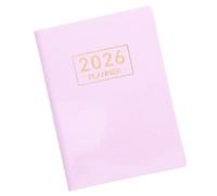 Gogogmee Agenda Mini Planner Anglais avec Couverture PU Élégante Calendrier Mensuel et Hebdomadaire Plat pour Organisation Quotidienne Cahier de Poche Résistant à Encre pour Professeurs et