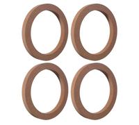 Gogogmee Anneau D'espacement Entretoise de Montage 2 Paires, 5 Pouces en Bois Marron sans Découpe, pour Haut-Parleur de Voiture, Bricolage et Réparation Audio