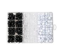 Gogogmee Anneaux de Dreadlocks et Perles à Cheveux 240 Pcs 12 Mm Noirs et Transparents, Accessoires pour Tresses Africaines, Décoration Coiffure Reggae, Kit Perles pour Dreadlocks