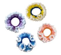 Gogogmee Anneaux Pour Cheveux Tricotés 4 Pièces, Élastiques Tissés En Laine, Taille Unique, Pour Cheveux Épais Et Fins, Usage Quotidien Et Fêtes, Couleurs Aléatoires