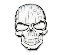 Gogogmee Autocollant Crâne Alliage de Zinc pour Voiture et Camion Badge Décoratif et Accessoire Unique pour Cacher Rayures et Personnaliser Votre Argenté