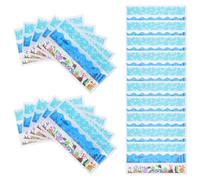 Gogogmee Autocollants Bordures Tableau D'affichage 20 Feuilles Thème Animaux Marins Dessin Animé, Décorations Kawaii Océan pour École Maternelle et Activités Créatives