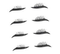 Gogogmee Autocollants Pour Eye-liner Pailletés 4 Paires Noir, Bande Adhésive Pour Cils Épais, Maquillage Quotidien, Cosplay Et Fêtes