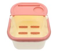 Gogogmee Bac à Tremper avec Demi-couvercle Isolant Bassin Pédicure pour Soins Bain Relaxant Bain Chaud à Immersion Chevilles pour Femmes et Hommes Portable et Léger