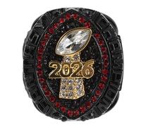 Gogogmee Bague de champion de football - Bijou de champion de Fantasy Soccer 2026 pour le vainqueur de la saison - Souvenir de trophée sportif pour la compétition du titre - Fête des fans de