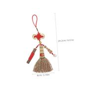 Gogogmee Balai Suspendu pour Berceau Bébé Feng Shui à Nœud Chinois, Pendentif Amulette de Mauvais Esprits, Mini Balai Décoratif pour -Né, Accessoire Pratique pour Chambre D’Garçon et Filles