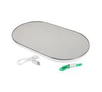 Gogogmee Balance de Pesée Numérique Portable pour Poids Corporel Mini Pèse Personne avec Verre et Affichage LED Compacte pour Voyage et Petite Surface