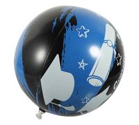 Gogogmee Ballon de Plage Gonflable en PVC 30 Cm, de Plage Épais Noir et Bleu pour Remise des Diplômes, Balle de Jeu d'eau Légère et Portable, pour Piscine et Activités Extérieures