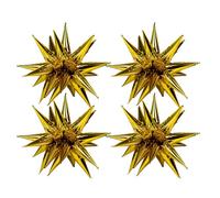 Gogogmee Ballons Étoiles Dorés Métallisés 50 Pièces 18 Pouces en Aluminium Coniques pour Décoration Fête Anniversaire Mariage Shower Confettis Bâtons Lumineux