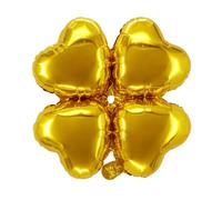 Gogogmee Ballons Saint-patrick en Feuille D'aluminium Dorée 16 Pouces Forme Trèfle à Quatre Feuilles pour Décorations de Fête et Club