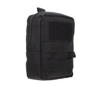 Gogogmee Banane Militaire Extérieure Banane De Petite Taille Pochette Multifonction Fermeture Éclair Nylon Résistant (Noir)