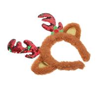 Gogogmee Bandeau Cerceau Renne de Noël Doux et Confortable Accessoire de Fête pour Femmes et Filles pour Soirées Déguisées et Photos Festives