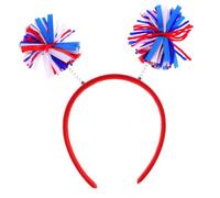 Gogogmee Bandeau Cheveux Fête de L'indépendance Coiffe Patriotique en Laine aux Trois Couleurs Rouge Blanc Bleu Accessoire Femmes Fête Nationale Taille Unique