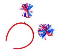 Gogogmee Bandeau Cheveux Fête de L'indépendance Rouge Blanc Bleu en Laine aux Trois Couleurs, Accessoire Coiffure Femme pour Célébration Patriotique, Taille Unique