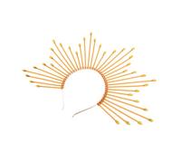 Gogogmee Bandeau Couronne Doré à Pointes Élégant pour Femme Accessoire Halo Déesse Rayonnant Headband Cosplay Renaissance Halloween Mariage Fête