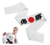Gogogmee Bandeau Karaté Blanc 85-100 Cm, Bandeau Japonerie pour Hommes et Femmes, Accessoire Cheveux pour Entraînement Martial