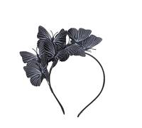 Gogogmee Bandeau Serre-tête pour Femme Style Couronne Accessoire de Coiffure Festif Noir Chic et Moderne