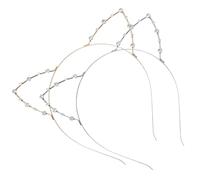 Gogogmee Bandeaux Oreilles de Chat avec Pierres Brillantes Légers et Faciles à Assortir en Alliage Lot de 2 pour Fêtes et Mariages Élégants