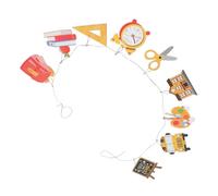 Gogogmee Bannière de Rentrée Scolaire 9 Pièces Décorations Suspendues pour Salle de Classe, Fête et Bureau, Guirlande de Bienvenue pour Premier Jour D'école, Décoration Festive Polyvalente