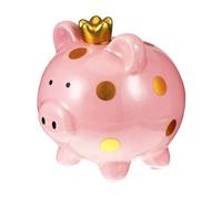 Gogogmee Banque de Piggy de Porc Couronne en céramique pour Banc de Piggy Kid Porcelaine Mignon Tirelire en Forme de Cochon porcin Tirelire Enfant Pot d'épargne de Dessin animé Rose