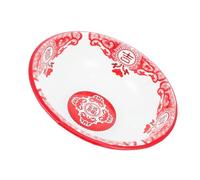 Gogogmee Bassin en Émail Rouge 26 CM Épais - Saladier Rond pour Soupe et Lavage - Vaisselle Traditionnelle Empilable Usage Maison et Mariage