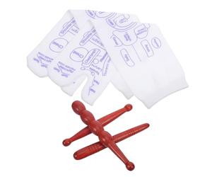 Gogogmee Bâton de Massage en Bois Multifonction pour Femmes Outil D’auto-massage Manuel 3 Formes Petit Cylindre Bâton Rond Double Extrémité Masseur pour Points D’acupression et Relaxation