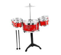 Gogogmee Batterie Jazz Garçon Fille Mini Kit Percussion Musical Sécurisé avec Baguettes pour Développement Rythme et Coordination