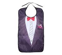 Gogogmee Bavoir Adulte Noir en Polyester Réutilisable, Protection Éclaboussures Salive, Design Minimaliste et Élégant pour Femmes Âgées Lors des Repas