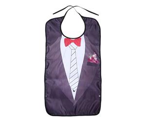 Gogogmee Bavoir Adulte Noir en Polyester Réutilisable, Protection Éclaboussures Salive, Design Minimaliste et Élégant pour Femmes Âgées Lors des Repas