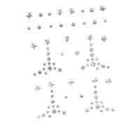 Gogogmee Bijoux Yeux Visage 1 Planche Autocollants Gemmes Auto-adhésives Perles Décoratives Visage Taille Unique Usage Festival Maquillage Corps