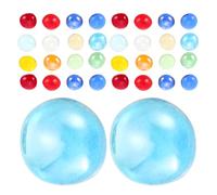 Gogogmee Billes de Verre Plates Transparentes Perles Plates pour Décoration de Vase Photophore Aquarium et Artisanat DIY