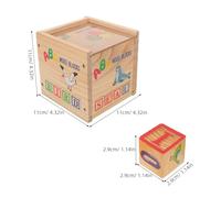 Gogogmee Blocs Bois ABC et Chiffres Colorés Jeu Empilage Éducatif pour Garçon Fille Montessori Sûr et Sensoriel pour Tout-Petits Apprentissage Préscolaire Créatif