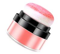 Gogogmee Blush Poudre Naturel pour Femmes avec Applicateur Mousse Finition Mate Éclat Rosé Longue Tenue Maquillage Visage Uniforme et Contrôle de Huile Teinte Saumon