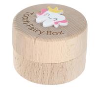Gogogmee Boîte à Dents de Lait en Bois 3d Sculptée pour Bébé, Rangement Sécurisé, Souvenir D’enfance, Présent Naissance Garçon Fille, Entretien Facile, Coffret Souvenir Unique