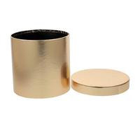 Gogogmee Boîte à Fleurs Décorative Ronde Mini, Boîte D'emballage pour Fleurs, Couleur Or, Petite Jardinière Cylindrique, pour Fleuristes et Présents, Emballage Saint-valentin, Usage Maison