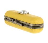 Gogogmee Boîte à Rouge à Lèvres Rétro Chic Format Compact en Similicuir Jaune Clair Miroir, Étui de Rangement Cosmétique pour Femmes Usage Quotidien et Présent