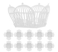 Gogogmee Boîte Compartimentée de Chocolat Décorative Blanche 50 Pièces pour Emballage de Chocolats Truffés Cage Ajourée Compacte pour Fêtes Mariages et Décoration de Bonbons