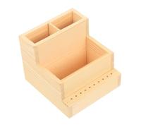 Gogogmee Boîte de Rangement Bois pour Outils DIY et Cosmétiques Organisateur de Bureau Compact et Pot à Pinceaux Multifonction pour Bureau Chambre et Salon