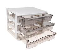 Gogogmee Boîte de Rangement Maquillage Transparent Niveaux Organisateur Cosmétique Multi-tiroirs Conteneur de Stockage pour Table de Toilette et Bureau Blanc
