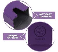 Gogogmee Boîte de Rangement Portable pour Cartes de Tarot en Cuir PU Violet avec Couvercle Magnétique Grand Espace pour Cartes de Jeux Étui Compact et Solide pour Bureau et Voyage
