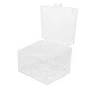 Gogogmee Boîte de Rangement pour Cotons Démaquillants en Plastique Léger Trois Compartiments, Organisateur Maquillage Acrylique pour Usage Quotidien et Protection la Poussière