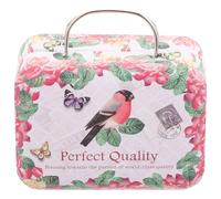 Gogogmee Boîte de Rangement pour Faux Cils Vintage pour Fille, Petite Boîte à Cosmétiques Rétro en Métal, Portable pour Voyage et Usage Domestique, Coffret Présent Décoration Anniversaire