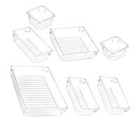 Gogogmee Boîte De Rangement Pratique Avec Séparateurs 7 Pièces Organiseurs De Bureau Pour Maquillage Et Papeterie