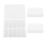 Gogogmee Boîte de Rangement Transparente pour Faux Ongles 3 Pièces Étui Pratique pour Pièces D’Ongles Support de Rangement Nail Art Accessoire Salon pour Organisation Manucure