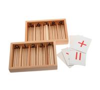 Gogogmee Boîte Montessori Mathématiques Fuseaux Jeu Éducatif Familial Améliore Raisonnement Logique et Imagination Spatiale pour Garçon Fille
