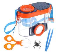 Gogogmee Boîte Observation Insectes avec Loupe Double Lentille Ventilée et Portable avec Bretelle Kit Exploration pour Garçon Fille avec Pinces et Pinceau Boîte Observation Scientifique