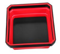 Gogogmee Bol Magnétique pour Petites Plateau Aimanté Portable pour Vis Boulons et Quincaillerie Compact et Pratique pour Atelier et Bricolage Rouge